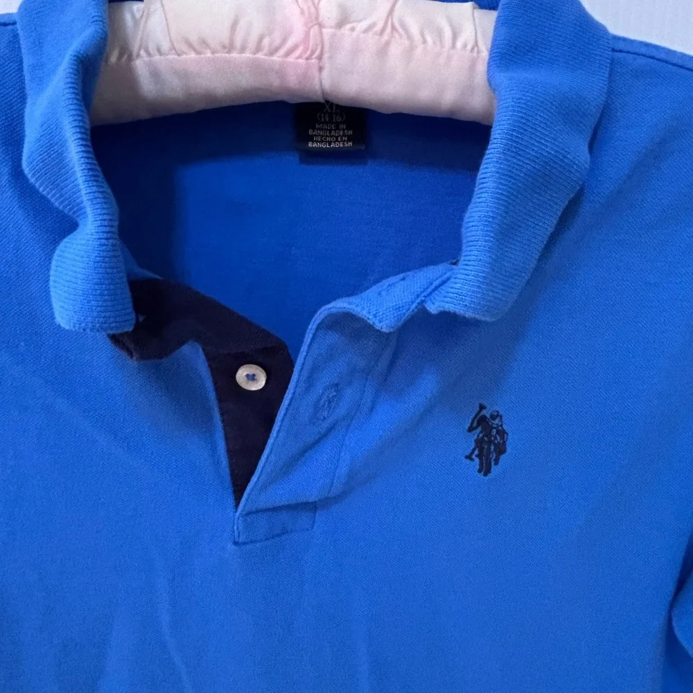 U.S. Polo Assn. Blue Polo Shirt Boys XL Classic Minimalist